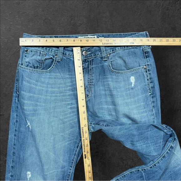 Vintage Ecko Unltd Jeans Men Size W38 Boot‎ Cut 32L Light Wash Hang 'Em High - Picture 6 of 11